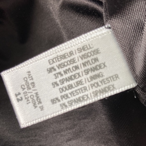 Black Contemporaine size 12 pencil skirt with white piping - Picture 5 of 5